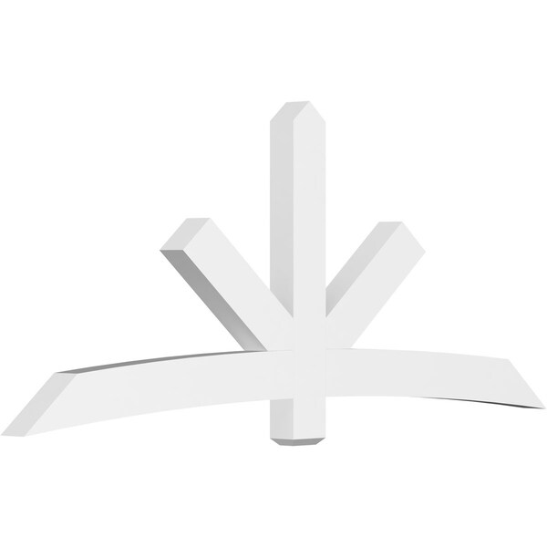 Ekena Millwork Alberta Architectural Grade PVC Gable Bracket, 96"W x 40"H x 4"D x 6"F, 10/12 Pitch GBP096X40X0406ALB00 - main